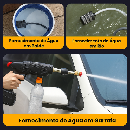 Limpador de pressão portátil sem fios 2025 - Limpeza multifuncional para carros/pátios/bicicletas, recarregável e de alta potência 🚗✨