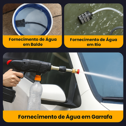 Limpador de pressão portátil sem fios 2025 - Limpeza multifuncional para carros/pátios/bicicletas, recarregável e de alta potência 🚗✨