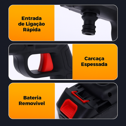 Limpador de pressão portátil sem fios 2025 - Limpeza multifuncional para carros/pátios/bicicletas, recarregável e de alta potência 🚗✨