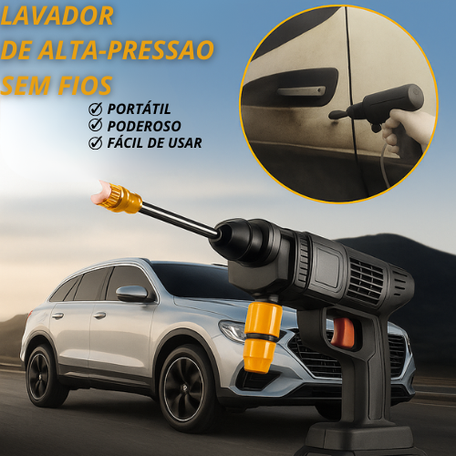 Limpador de pressão portátil sem fios 2025 - Limpeza multifuncional para carros/pátios/bicicletas, recarregável e de alta potência 🚗✨